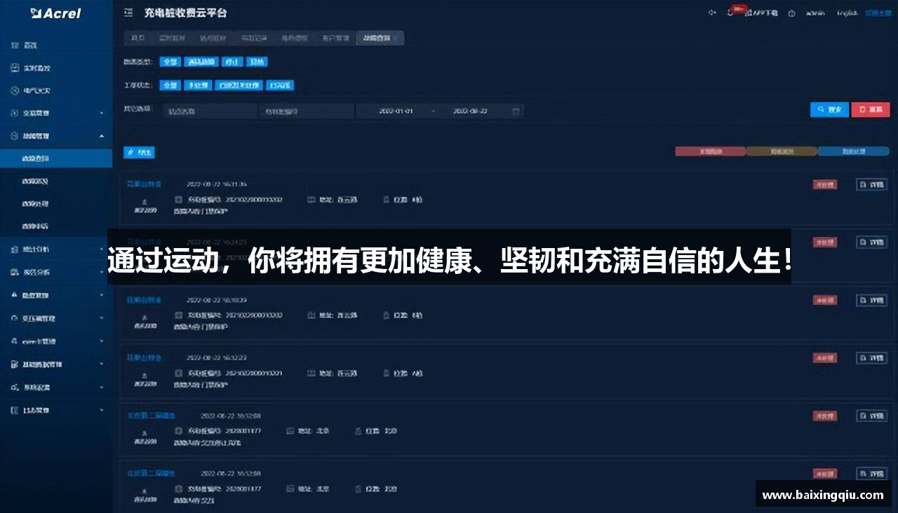 通过运动，你将拥有更加健康、坚韧和充满自信的人生！